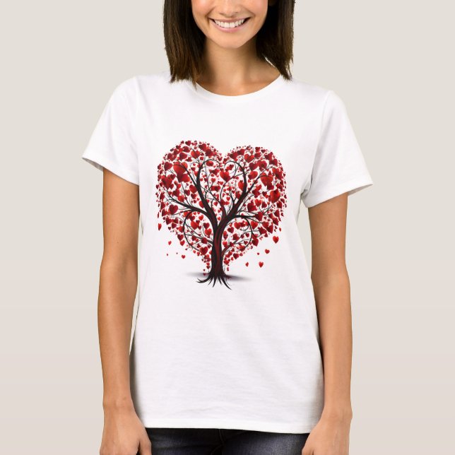 Valentines Day Hearts T Shirt (Framsida)