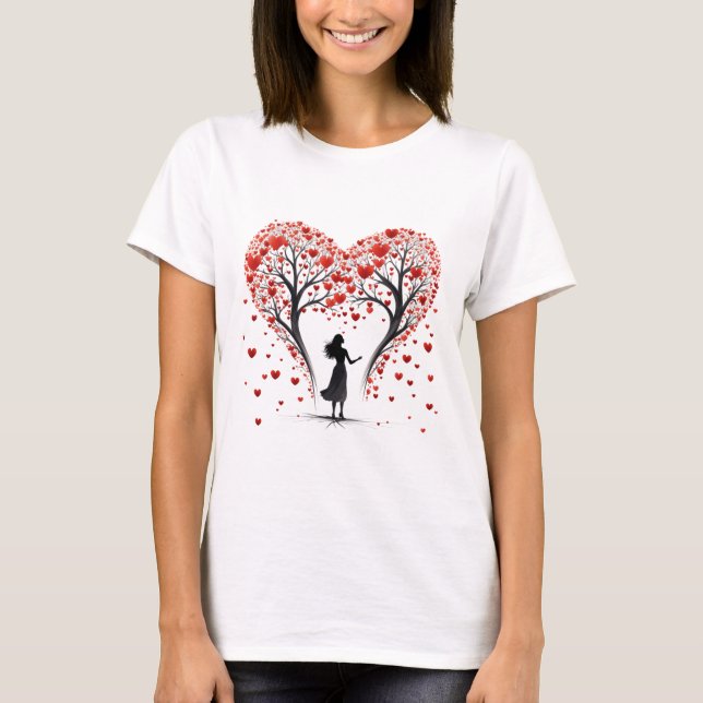 Valentines Day Hearts T Shirt (Framsida)