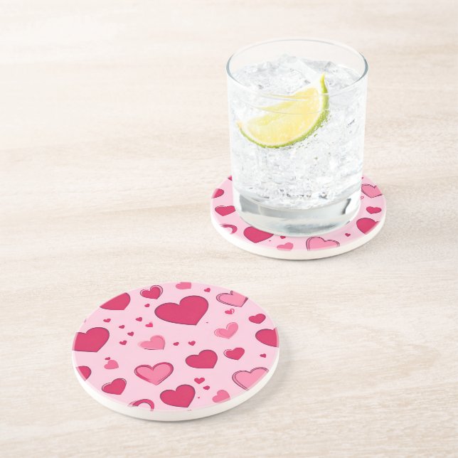 Valentines day Hearts Underlägg 01 (Sidan)