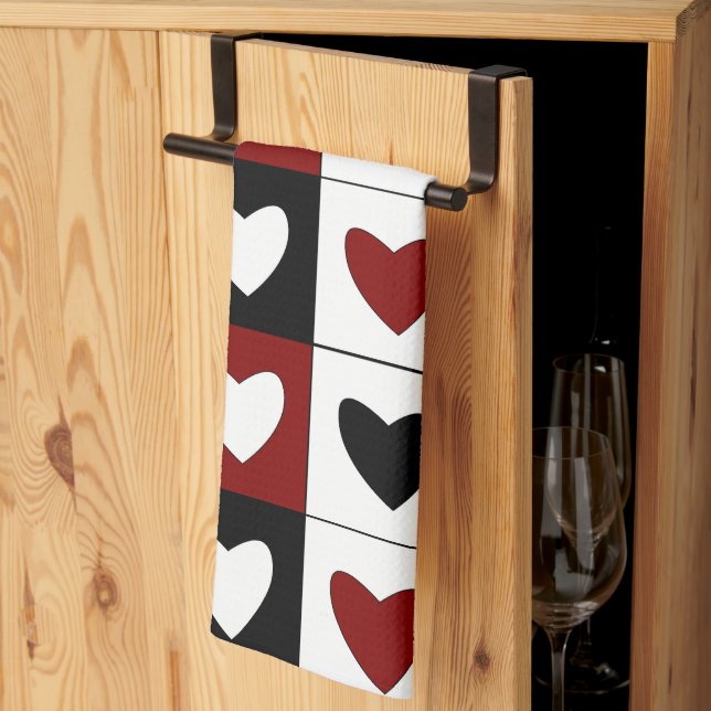 Valentines day Hearts Valentines day Kökshandduk (Thirds Fold)