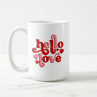Valentine's day hello love  kaffemugg