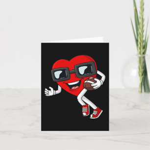 Valentines day-hjärta som går med fotbollsboxar kort