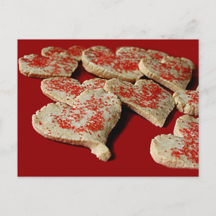 Valentines day Hjärtformade vykort för cookie