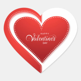 Valentines day hjärtformat klistermärke