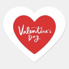 Valentine's Day Hjärtformat Klistermärke