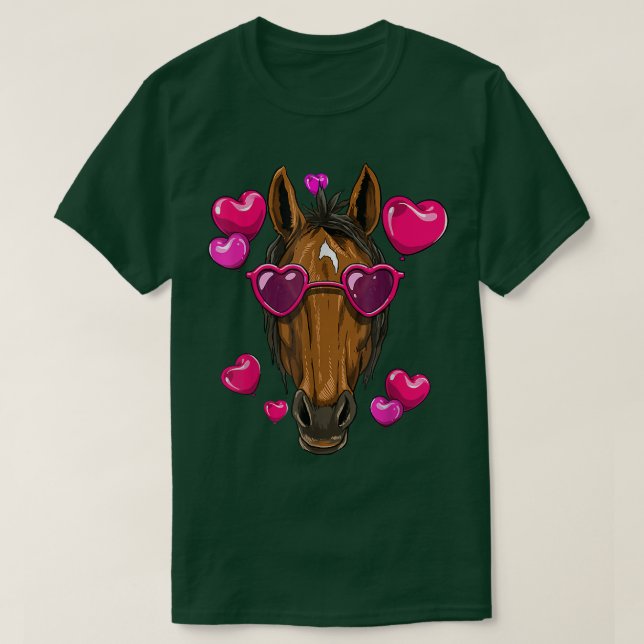 Valentines Day Horse  Funny Horse Lover Gift  T Shirt (Design framsida)