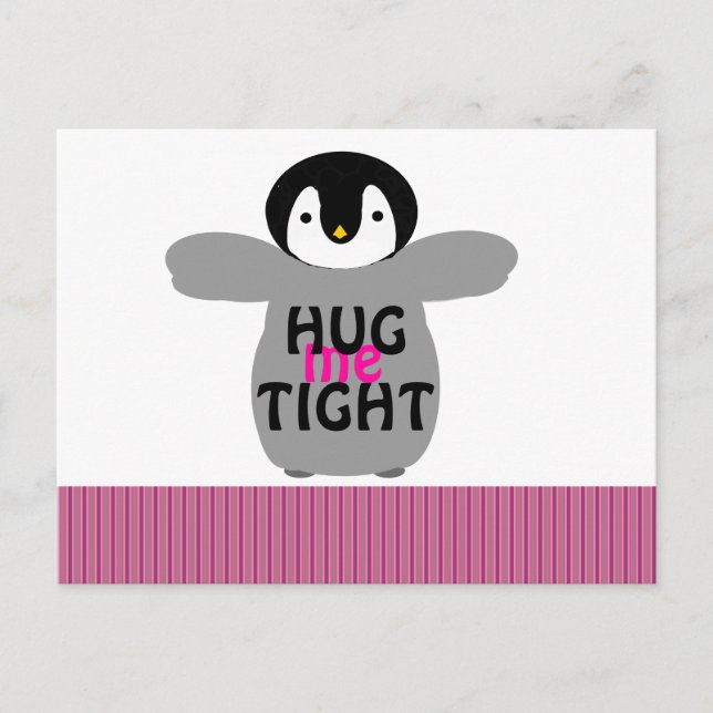 Valentine's Day Hug Me Tight Love Postcard Helg Vykort (Framsida)