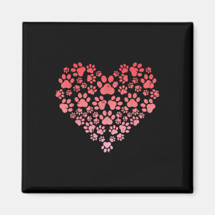 Valentines day Hund Cat Tassar Heart Päls Mamma Pa Magnet