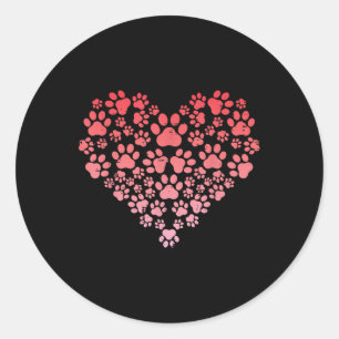 Valentines day Hund Cat Tassar Heart Päls Mamma Pa Runt Klistermärke