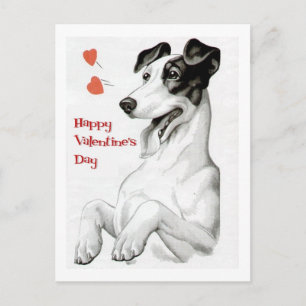 Valentines day Hund Helg Vykort