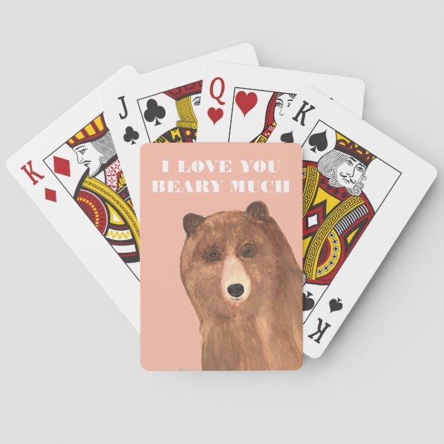 Valentines day I Kärlek Du Beary mycket Casinokort (Baksidan)