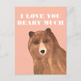 Valentines day I Kärlek Du Beary mycket Helg Vykort