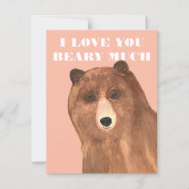 Valentines day I Kärlek Du Beary mycket Julkort