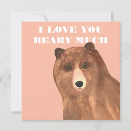 Valentines day I Kärlek Du Beary mycket Julkort