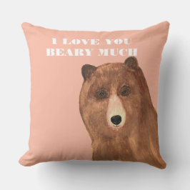 Valentines day I Kärlek Du Beary mycket Kudde