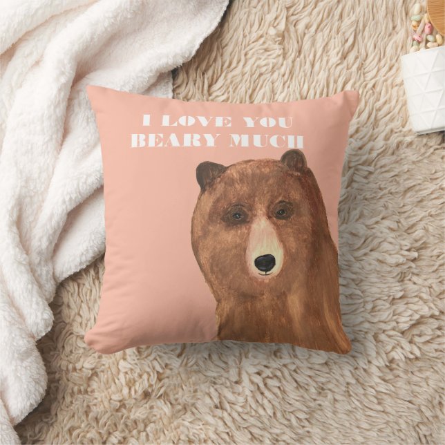 Valentines day I Kärlek Du Beary mycket Kudde (Filt)