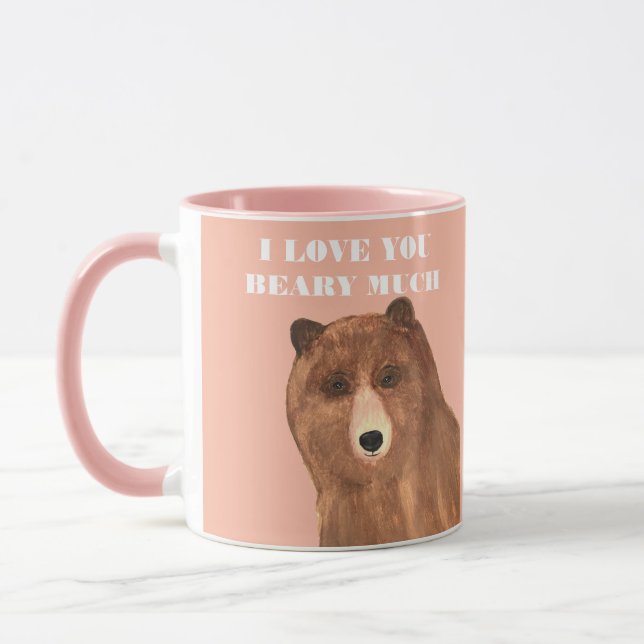 Valentines day I Kärlek Du Beary mycket Mugg (Vänster)