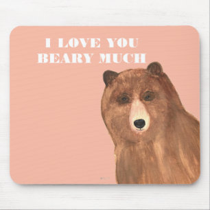 Valentines day I Kärlek Du Beary mycket Musmatta