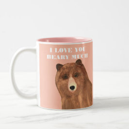 Valentines day I Kärlek Du Beary mycket Två-Tonad Mugg