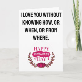 valentines day I kärlek du utan att veta hur Helgkort