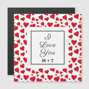 Valentines day I Kärlek You Red Hearts Personlig