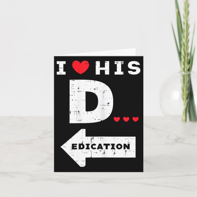 Valentines Day I Love His Dedication Matching Coup Kort (Framsida)