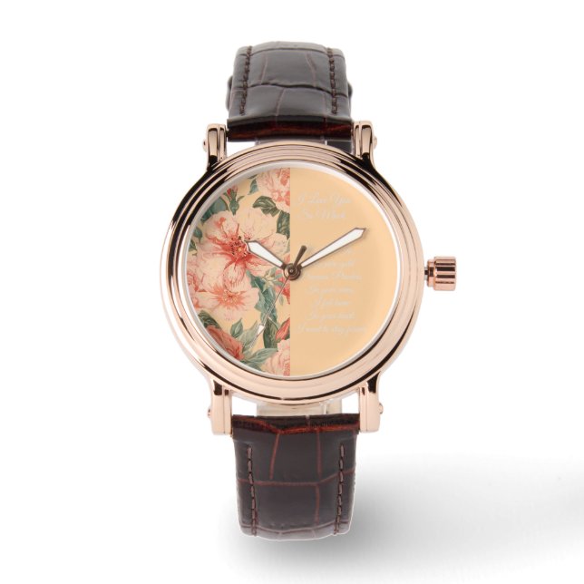 Valentines Day, I Love You So Much, Love Poem Watc Armbandsur (Framsida)