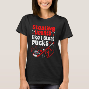 Valentines day Ice Hockey Stealing Hearts som jag T Shirt