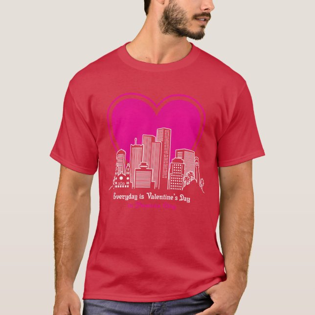 Valentines Day in Phoeni City retro T Shirt (Framsida)