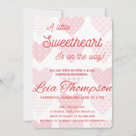 Valentines day-inbjudan om babydusch julkort