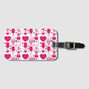 Valentines day inslag mönster bagagebricka