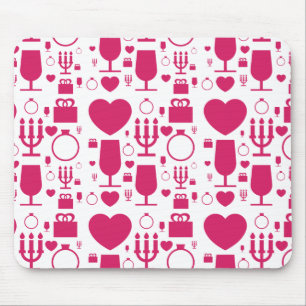 Valentines day inslag mönster musmatta