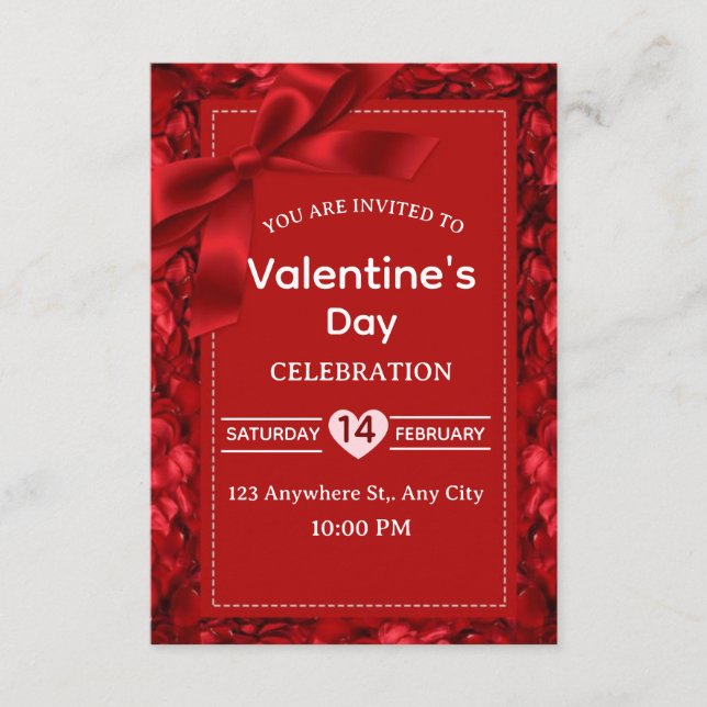 Valentine's Day Invitation Card Inbjudningar (Framsida)