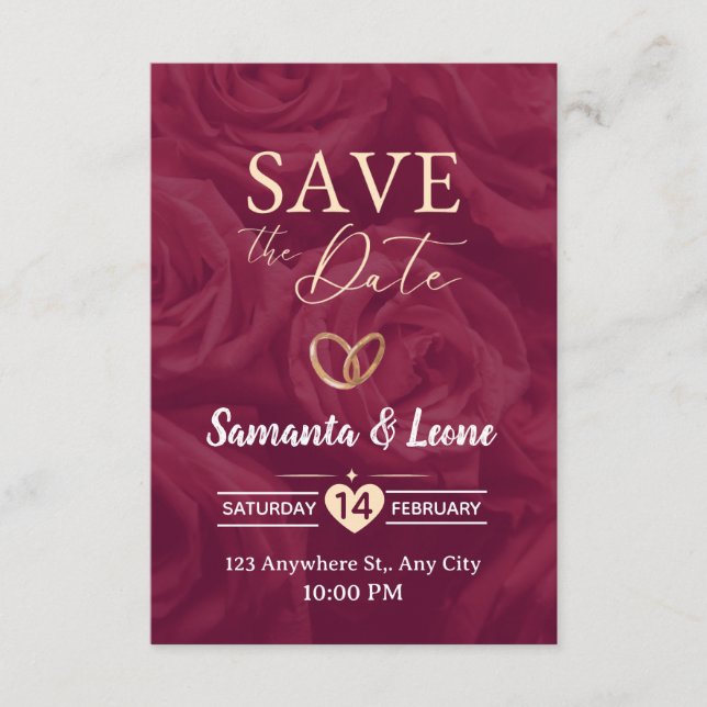 Valentine's Day Invitation Card Inbjudningar (Framsida)