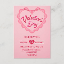 Valentine's Day Invitation Card Inbjudningar