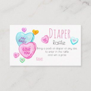 Valentines day kandisört raffle biljett tilläggskort