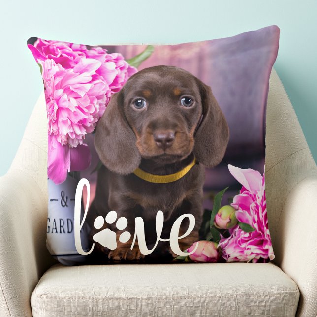 Valentines day KÄRLEK Anpassningsbar Pet Photo Hun Kudde (Skapare uppladdad)