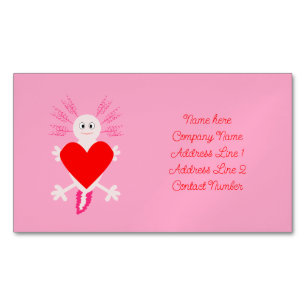 Valentines day Kärlek Heart Axolotl Anpassningsbar Magnetiska Visitkort
