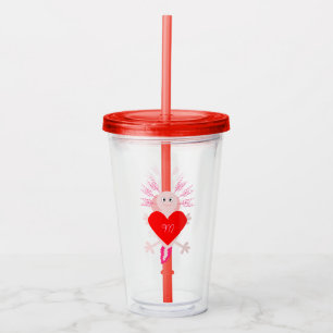 Valentines day Kärlek Heart Axolotl Anpassningsbar Take Away Mugg