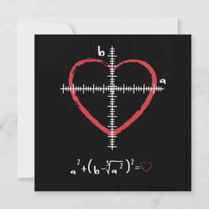 Valentines day Kärlek Heart Math Relationship Scie Inbjudningar