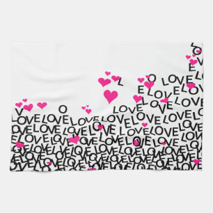 Valentines Day Kärlek Kitchen Towel Kökshandduk