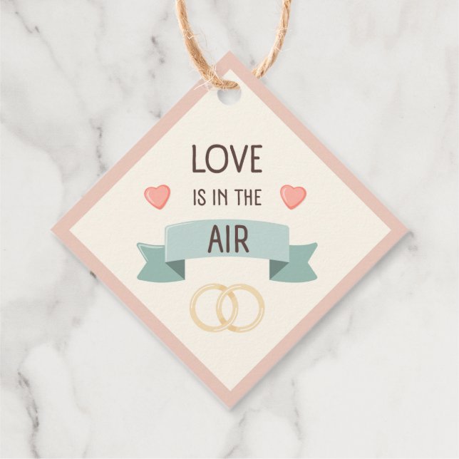 Valentines day - Kärlek ligger i luft Gåvor Etiketter (Baksida)