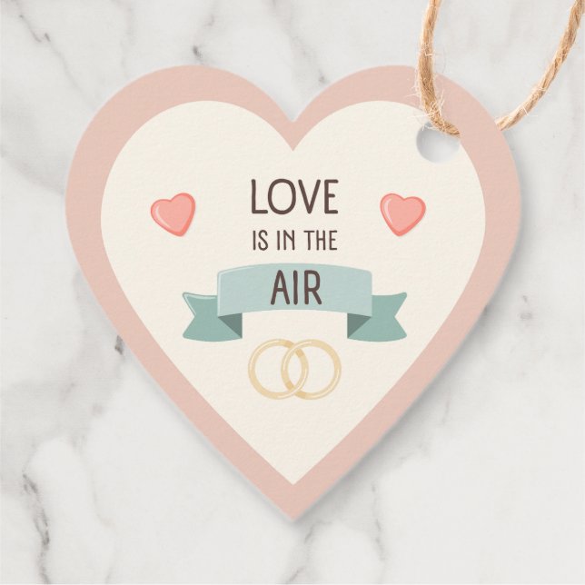 Valentines day - Kärlek ligger i luft Gåvor Etiketter (Baksida)