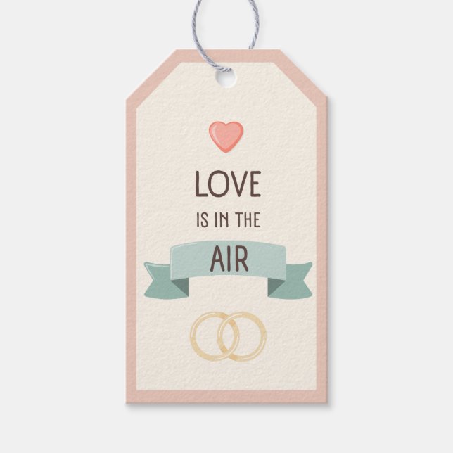 Valentines day - Kärlek ligger i luft Presentetikett (Framsidan)