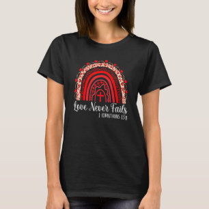 Valentines day Kärlek Misslyckas aldrig Rainbow Le T Shirt