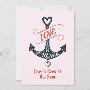 Valentines day Kärlek så djup som havsankan Julkort