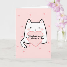 Valentines day kattens rosa-hjärtan du hade mig på