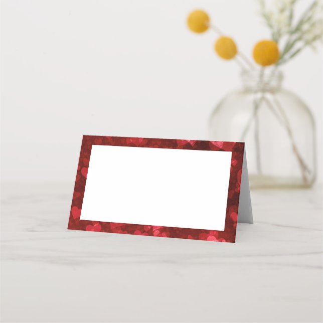 Valentines day-kontokort, Tält-kort Placeringskort (Framsida)