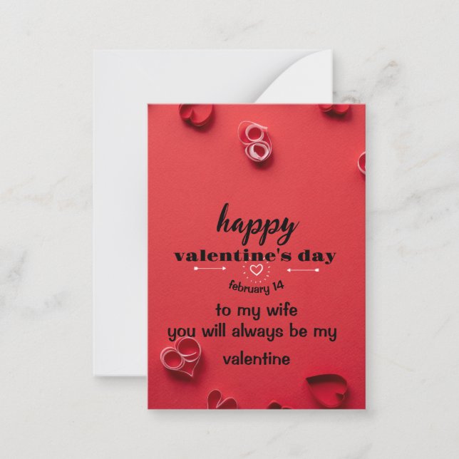 Valentines day-kort anteckningskort (Framsida)