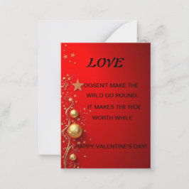 Valentines day-kort anteckningskort